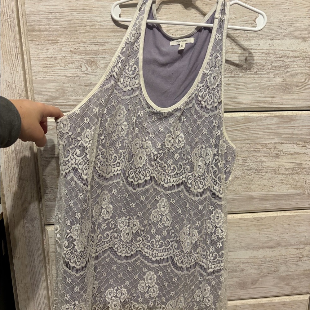 Maurices Lavender Lace Trim Tank